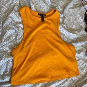Forever 21 Mustard Yellow Tank Crop Top